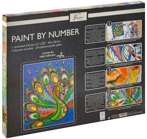 Craft Sensations Malowanie po numerach kolorowy Paw