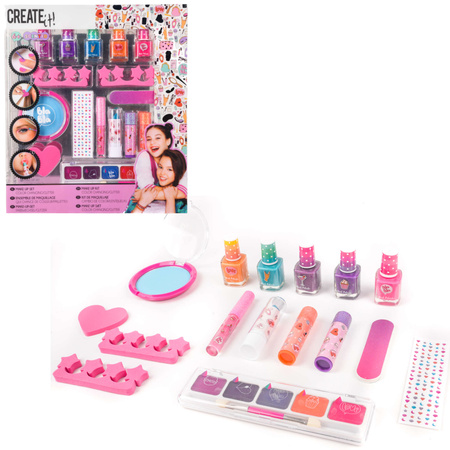 Create it! zestaw pachnący make-up i manicure z brokatem