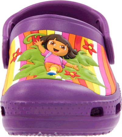 Crocs Kids Classic Dora Multistripe Dahlia Fioletowe klapki dla dzieci Dora poznaje świat