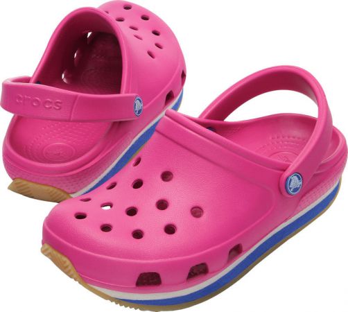 Crocs Kids Retro Fuchsia Sea Blue Różowo-niebieskie Fuksja klapki