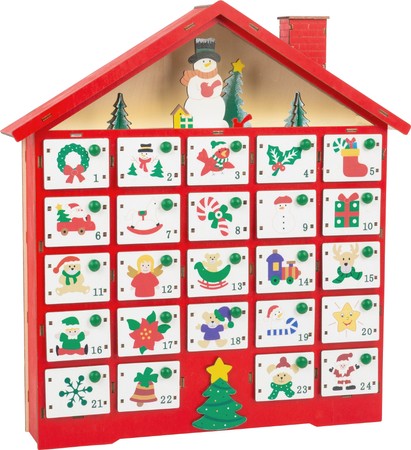 Dekoracja świąteczna Kalendarz adwentowy Zimowy domek