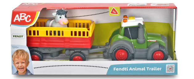 Dickie ABC Fendt traktor z przyczepą i krówką