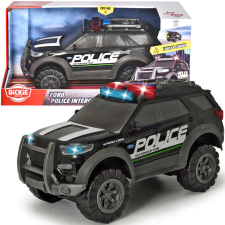 Dickie Go Real Ford Police Interceptor radiowóz policyjny światło i dźwięk