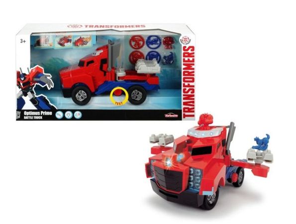 Dickie Toys Transformers Optimus Prime Ciężarówka bojowa z  wyrzutnia dysków