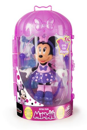 Disney Myszka Minnie Mini Lalka Gimnastyczka Fitness + szafa stroje