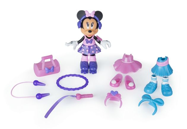 Disney Myszka Minnie Mini Lalka Gimnastyczka Fitness + szafa stroje