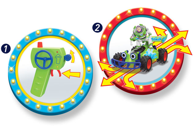 Disney Toy Story 4 Zdalnie sterowany RC pojazd Buggy i figurka Buzz Astral