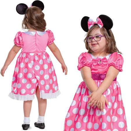 Disney kostium, strój karnawałowy Myszka Minnie dostosowany do dzieci z niepełnosprawnością 109-123 cm (5-6 lat) 