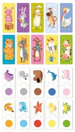 Dodo Puzzle 10x2 elementów Kolorowe zwierzęta