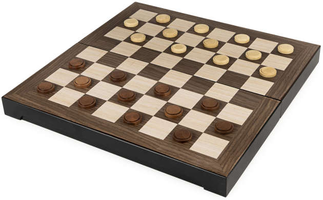 Drewniane luksusowe szachy i warcaby zestaw 2w1 duże