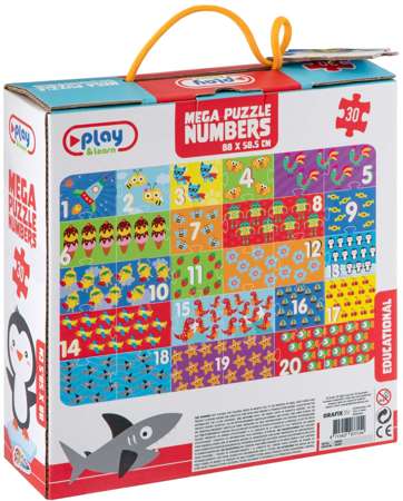 Duże Puzzle edukacyjne dla dzieci Liczby 30 elementów