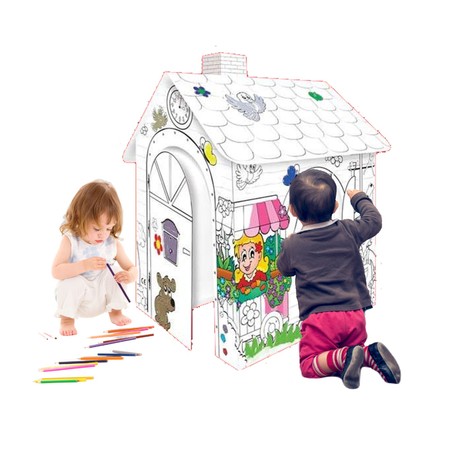 Duży kreatywny Domek do kolorowania dla dzieci 99x78x67cm Mochtoys