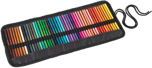 Duży zestaw artystyczny kredki ołówkowe profesjonalne w etui 46 kolorów