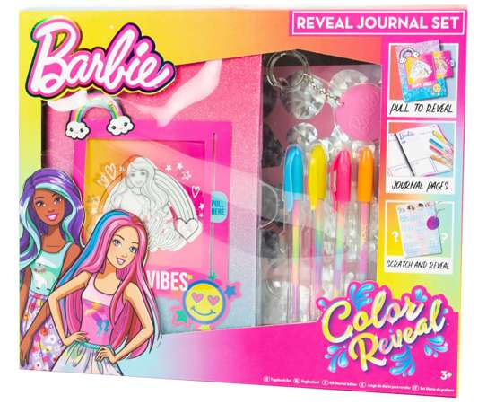 Dziennik Barbie Color Reveal pamiętnik + akcesoria