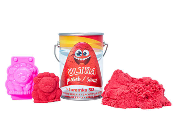 EPEE Ultra Piasek w puszce 150g czerwony + foremka 3D