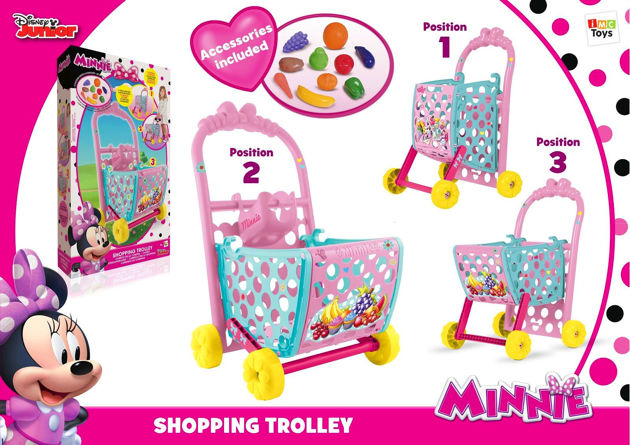 Elektroniczna kasa Myszki Minnie + wózek sklepowy na zakupy