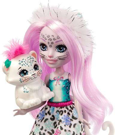 Enchantimals Sybill Snow Leopard & Flake lalka i figurka