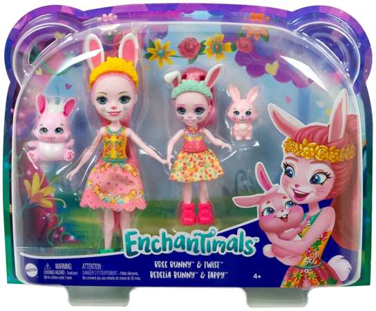 Enchantimals Zestaw 2 Lalek Siostry Bree i Bedelia Bunny