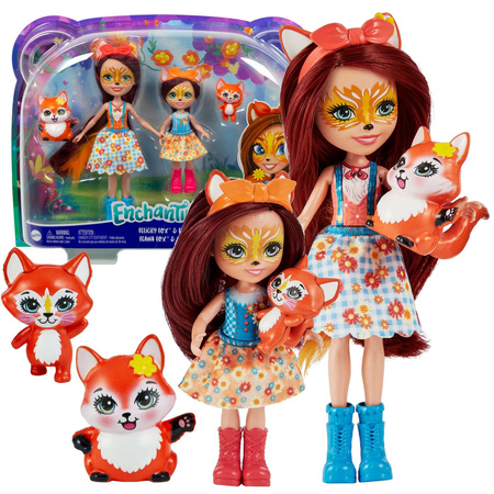 Enchantimals Zestaw 2 Lalek Siostry Felicity i Feana Fox