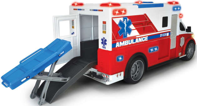 Go Real Duży pojazd Ambulans z noszami światło/dźwięk