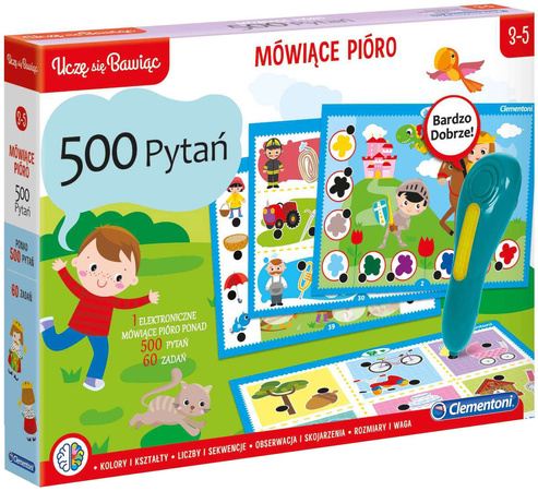Gra Mówiące pióro 500 pytań Quiz interaktywny Clementoni