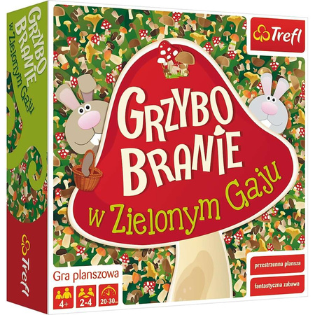 Gra planszowa towarzyska rodzinna Grzybobranie w zielonym gaju rywalizacja Trefl 