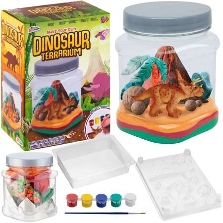 Grafix Zestaw kreatywny terrarium słoik z dinozaurami farby