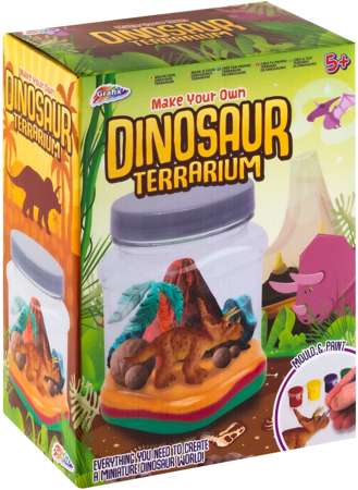 Grafix Zestaw kreatywny terrarium słoik z dinozaurami farby