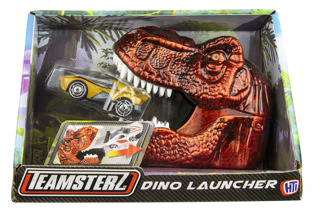 HTI Teamsterz Wyrzutnia T-Rex czerwony + auto
