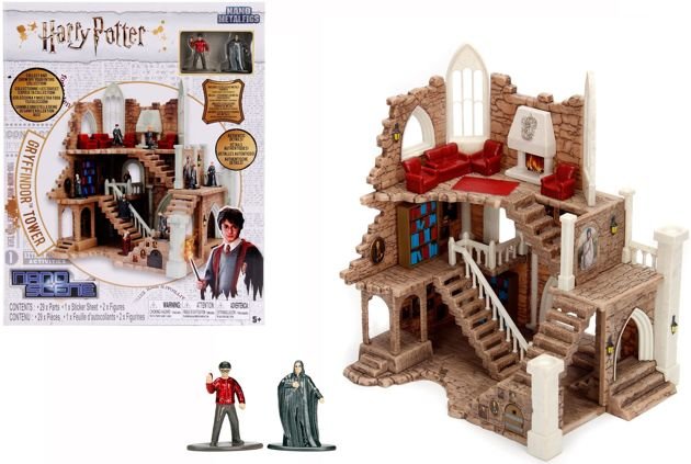 Harry Potter Zestaw Wieża Gryfindoru dwie figurki Die-Cast + cztery losowe figurki