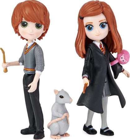 Harry Potter figurki Ron i Ginny Weasley + Parszywek i Arnold 7 cm
