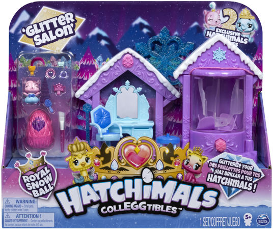 Hatchimals brokatowy salon piękności zimowy + 2 figurki + akcesoria Spin Master