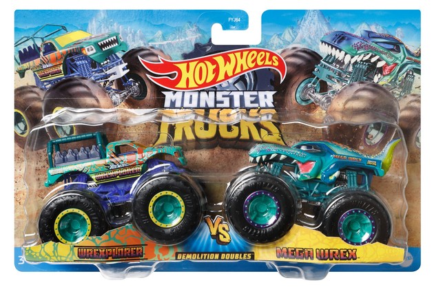 Hot Wheels Monster Trucks zestaw Wrexplorer i Mega Wrex