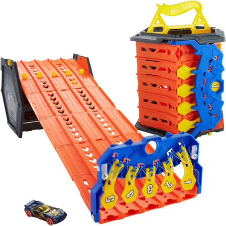 Hot Wheels zestaw Rozwijany Tor Wyścigowy + pojazd
