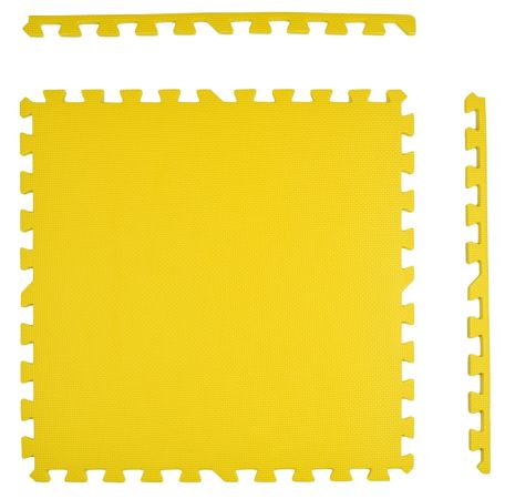 Humbi Mata piankowa Puzzle piankowe 2 szt. żółty 62 x 62 x 1 cm