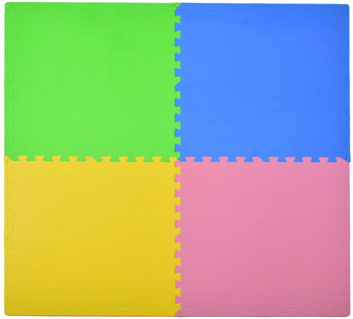 Humbi Puzzle piankowe Mata piankowa kolorowa 62 x 62 x 1 cm 4 szt.