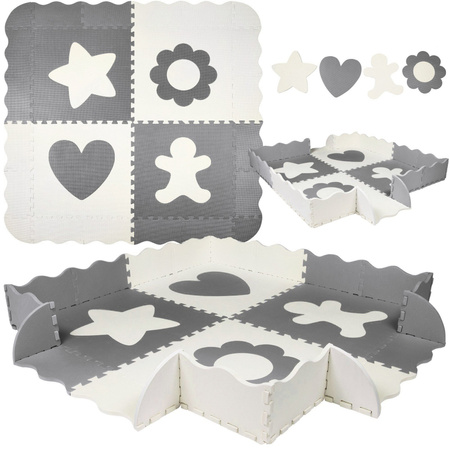 Humbi mata piankowa edukacyjna puzzle piankowe 2w1 kojec 120 x 120 cm