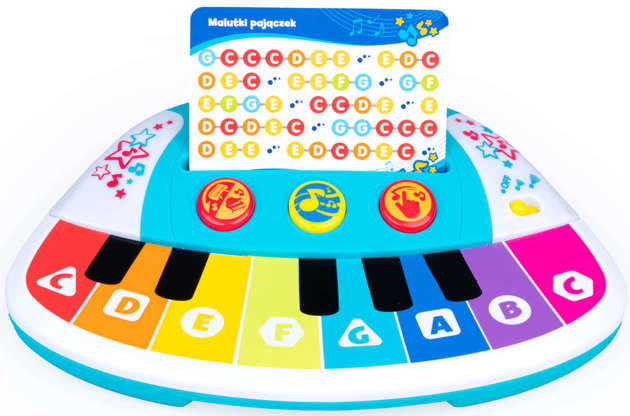 Interaktywne pianinko dla dzieci z nutkami światło/dźwięk