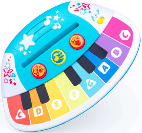 Interaktywne pianinko dla dzieci z nutkami światło/dźwięk