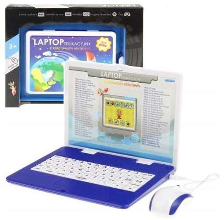 Interaktywny Laptop Edukacyjny dla dzieci z ekranem + myszka