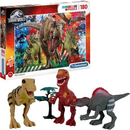 Jurassic World Zestaw Figurki Dinozaurów zdźwiękami + Puzzle 180 elementów