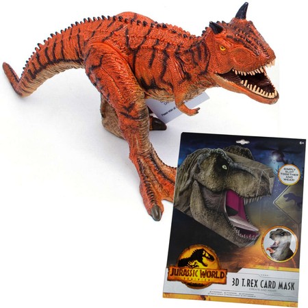 Jurrasic World: Figurka dinozaur Carnotaurus + Kartonowa Maska 3D