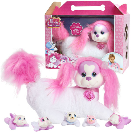 Just Play Puppy pluszowa psia mama piesek Mandy w ciąży ze szczeniakami
