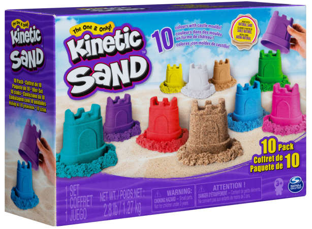 Kinetic Sand Piasek Kinetyczny duży zestaw 10 kolorów foremki