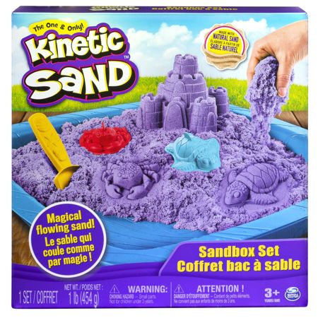 Kinetic Sand piasek kinetyczny zestaw do budowy zamku fioletowy 454 g