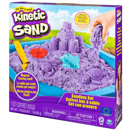 Kinetic Sand piasek kinetyczny zestaw do budowy zamku fioletowy 454 g