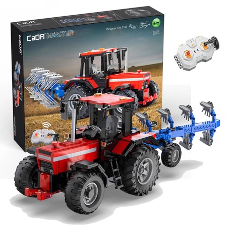 Klocki konstrukcyjne CaDA Zdalnie sterowany duży traktor Ciągnik rolniczy Maszyna Pojazd RC 1675 elementów