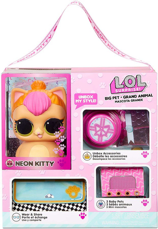 L.O.L. Surprise Big Pet Neon Kitty zwierzątko + akcesoria
