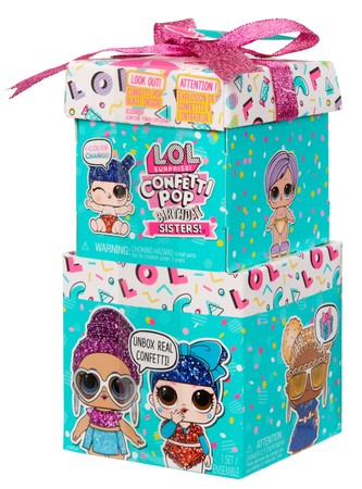 L.O.L. Surprise! Confetti Pop Birthday Sisters zestaw z 10 niespodziankami