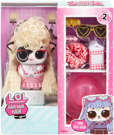 L.O.L. Surprise Hair! Hair! Hair! Pets krówka z włosami do czesania